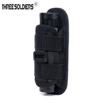 Outdoor hiking camping waist hanging 360 degree rotating electric tube sleeve multifunctional MOLLE accessory bag flashlight protective cover