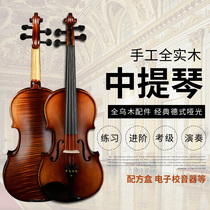 High-grade solid wood Viola test playing viola children adult Viola classic matte models complete