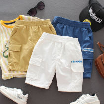 Boys sports shorts Summer childrens overalls Baby casual shorts Medium pants Wild five-point pants Foreign tide 