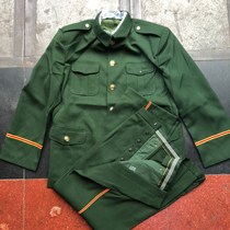 Stock old stock olive green twill Serge winter clothes winter collection vintage imitation wool set