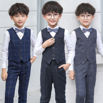 Boys dress vest suit small flower boy boy child suit piano performance performance suit British handsome suit