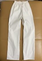 Nurse pants white womens thick non-elastic elastic waist large size tooling pants beauty salon pants pharmacy pants