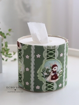 Echo hand made cute fabric soft tissue tube tissue towel cover paper cotton and linen roll paper box roll paper tube