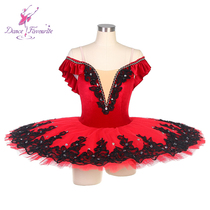 Childrens ballet tutu skirt Paquita variation professional competition pettiskirt gauze skirt red adult ballet costume