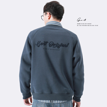 GWIT 400g heavy fine grain fleece winter New loose pullover plus velvet padded casual round neck sweater men