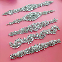 DIY wedding dress accessories Diamond accessories Hand-sewn rhinestone appliqué Bridal belt Belly dance costume accessories