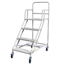 Supermarket mobile climbing platform loading and unloading truck round Tube up and down cargo elevator household truck detachable