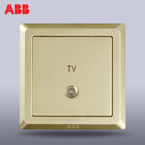 ABB switch socket panel abb Deyi Pearl gold one broadband TV socket AE303-PG