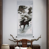 Hot sale antique calligraphy and painting collection has been framed living room office decoration hanging painting new painting Dragon horse spirit dragon horse picture