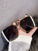 Cula Kinel polarized sunglasses lady large frame slim metal half-frame polygonal anti-UV sunglasses
