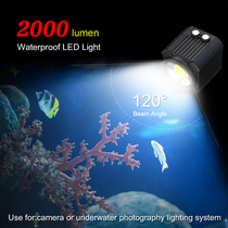 SL-19 Professional scuba diving photography mini fill light concentrated macro shooting light Diving lighting 2000lm