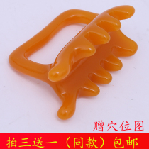 Thickened Resin Double Push Massage Turtle Pushback Massage Dog Meridians Point Acupoint Massage Dog Stick Back Instrumental Massage Stick Push