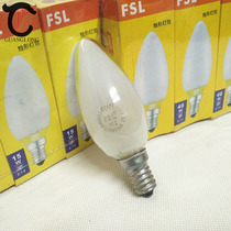  Foshan FSL bulb Incandescent tip bulb Candle type tungsten wire bulb Warm yellow light E14 small screw port
