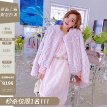 MissLuxury snowball sweater mink imported Danish velvet mink fashion short fur coat women