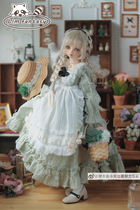 Beaver Wood {qiu lu girl * green long} bjd 1 4 dress doll clothing when selling mddmsd