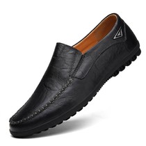 2021 new spring Doudou shoes mens leather soft-soled business casual shoes mens fashion British set foot leather shoes trend