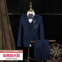 Fat boy suit suit suit boy plus fat plus size host child piano performance suit Middle School child suit