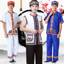 Ethnic clothing male Yunnan Yi ethnic style Miao dance performance clothing Tujia Dai Hulusi performance clothing