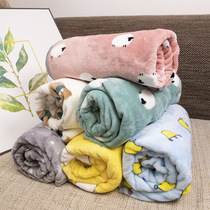 Cartoon soft pet blanket dog cat warm and comfortable winter coral fleece blanket dog kennel cushion blanket