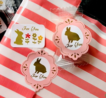 60 Post FOR YOU Cute Rabbit Sticker Mid-Autumn Festival Gift Packaging Candy Bag Seal Sticker Thank You