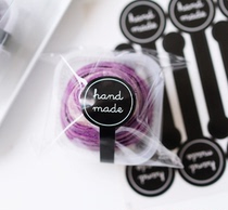 80 pieces into black handmade strip sealing stickers push music stickers pudding bottle stickers diy decorative stickers