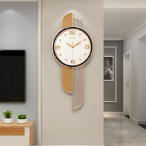 Modern light luxury wall clock living room decoration wall clock creative home simple table hanging wall Nordic restaurant quartz clock