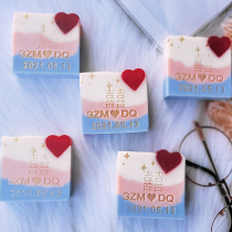Handmade soap with hand gift custom wedding soap soap small soap gift wedding gift carving lettering return soap print logo