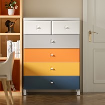 Drawer type storage cabinet household plastic wardrobe storage cabinet multi-layer snack sundries storage cabinet living room simple cabinet