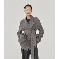 CHICJOC warm double_high-end all wool double-sided B Hoard R0W wind high-grade casual box suit