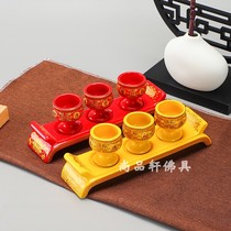 The God of Wealth provides a Cup for the Buddha Cup Fairy Cup the Buddhas wine glass the ceramic description the treasure the Cup the treasure the Cup.