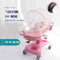 Hospital stroller Luxury air-controlled lifting Mother and baby confinement club center Neonatal crib High transparent medical