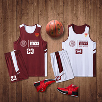 Double-sided basketball suit customization Student game training team uniform customization two-sided wearing jersey suit mens printed vest tide