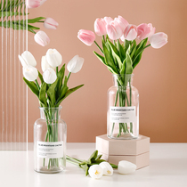 Tulip simulation flower living room decoration fake flower bouquet decoration Silk flower home coffee table Dining surface floral supplies