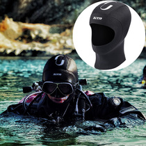 Men and women 3mm floating diving headgear 5mm warm free deep diving with shoulder Hood winter swimming cold waterproof female diving cap