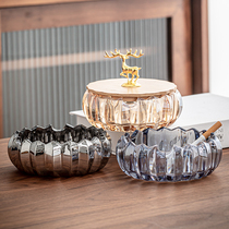 Ashtray creative personality trend crystal glass European large home living room office KTV ashtray customization