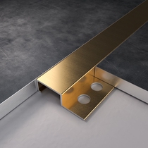 Holding Yong side strip metal tile positive corner skirting line invisible wall paste embedded hidden floor line Black drawing