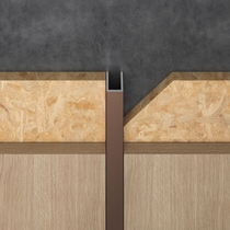 Solid u-shaped strip edge strip copper strip Press strip u decorative ceiling wall tile Yang corner edging metal strip Black