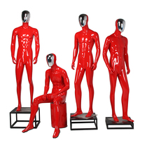 High-end personality color mens model props full body clothing model window display stand Korean plating face dummy