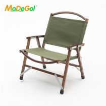 MODEGOL folding Kermit CHAIR Picnic camping Solid wood portable chair Leisure fishing Beach backrest chair