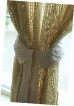 Original Vintage Pastoral Art Hand Embroidered Finished Embroidery Double Layer Creative Drapery Lace Single