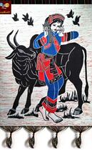 Preferential Printing and Dyeing Paintings Ethnic Features Double-layer Thickening Printing and Dyeing Wall Hanging Home Decoration Decoration Decoration Cows