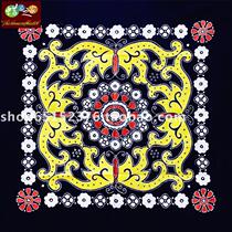 Batik Tablecloth Guizhou Miao Nationality Batik Batik Painting Decorative Wall Hanging Small Tablecloth Butterfly Flower Figure 93*93CM