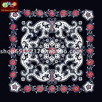 Batik tablecloth Guizhou Miao batik Batik painting decoration wall hanging small tablecloth butterfly picture 93 * 93CM