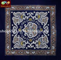 Batik tablecloth Guizhou Miao batik Batik painting decoration wall hanging small tablecloth bird flower picture 93 * 93CM