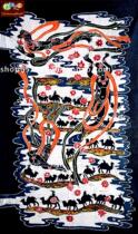 Special batik painting Guizhou Miao door curtain batik handmade painting wall Silk Road Flower Rain 130 * 85CM