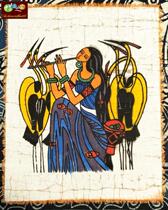 Features heavy color screen painting ethnic village decoration tourism commemorative kindergarten decoration Crane 1 55 * 44CM