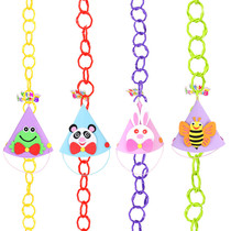 Kindergarten color creative partition curtain decoration primary school classroom area childrens works display hanging