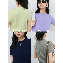 UNICA North Latitude 43 9 degrees Hanshan white cashmere classic R0w small round neck loose knit sweater