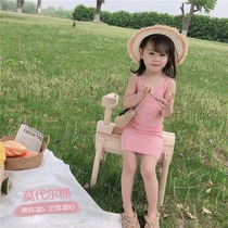 Xiaobao Family 2021 Summer Baby Sundress Girls Dresses Baby Sundress Childrens tight bag hip skirt