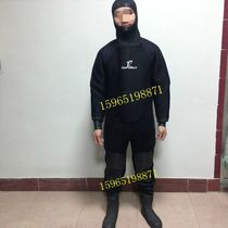South Korea imported CR material full dry wetsuit dry suit 6-8mm heavy diving work wetsuit deep diving